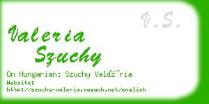 valeria szuchy business card